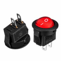 Переключатель on-off, красный, 2pin (KCD5-101)