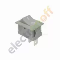 Переключатель on-off, серый, 2pin 6A (KCD1-101)