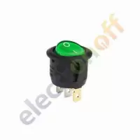 Переключатель с подсветкой on-off, зеленый, 3pin, LED (KCD1-101EN-8)