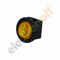 Переключатель с подсветкой on-off, желтый, 3pin, LED (KCD1-101EN-8)